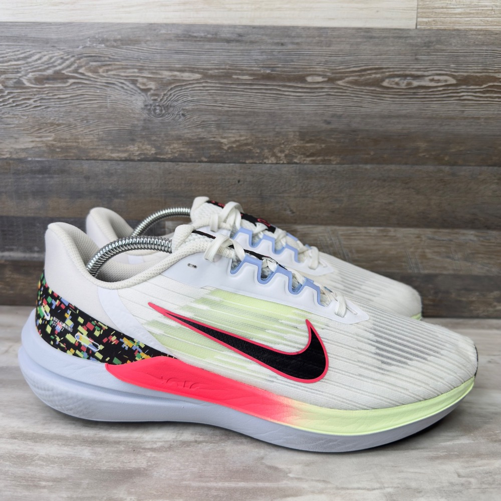 Nike Air Winflo 9 Women's Size 11 Running Shoes FD0880-100 White Multi Color
